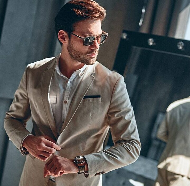 stylish man at home